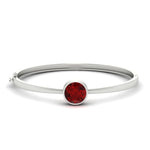 Load image into Gallery viewer, Bezel Set Solitaire Bangle Bracelet