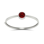 Load image into Gallery viewer, Bezel Set Solitaire Bangle Bracelet