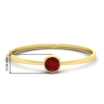 Load image into Gallery viewer, Bezel Set Solitaire Bangle Bracelet