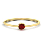 Load image into Gallery viewer, Bezel Set Solitaire Bangle Bracelet