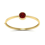 Load image into Gallery viewer, Bezel Set Solitaire Bangle Bracelet