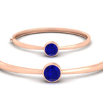 Load image into Gallery viewer, Bezel Set Solitaire Bangle Bracelet