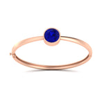 Load image into Gallery viewer, Bezel Set Solitaire Bangle Bracelet