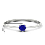 Load image into Gallery viewer, Bezel Set Solitaire Bangle Bracelet
