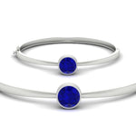 Load image into Gallery viewer, Bezel Set Solitaire Bangle Bracelet