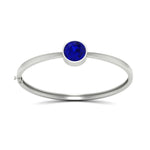 Load image into Gallery viewer, Bezel Set Solitaire Bangle Bracelet