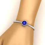 Load image into Gallery viewer, Bezel Set Solitaire Bangle Bracelet