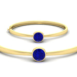 Load image into Gallery viewer, Bezel Set Solitaire Bangle Bracelet