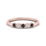 Load image into Gallery viewer, bezel-set-5-round-black-diamond-wedding-ring-0.25-ct.-in-FD10558B-0.05CTGBLACK-NL-RG
