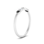 Load image into Gallery viewer, bezel-set-5-round-black-diamond-wedding-ring-0.25-ct.-in-FD10558B-0.05CTGBLACK-NL-WG
