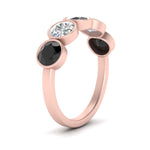 Load image into Gallery viewer, bezel-set-5-round-black-diamond-wedding-ring-2-ct.-in-FD10558B-0.50CTGBLACK-NL-RG
