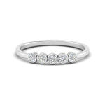 Load image into Gallery viewer, bezel-set-5-round-diamond-wedding-ring-0.25-ct.-in-FD10558B-0.05CT-NL-WG
