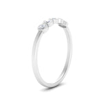 Load image into Gallery viewer, bezel-set-5-round-diamond-wedding-ring-0.25-ct.-in-FD10558B-0.05CT-NL-WG

