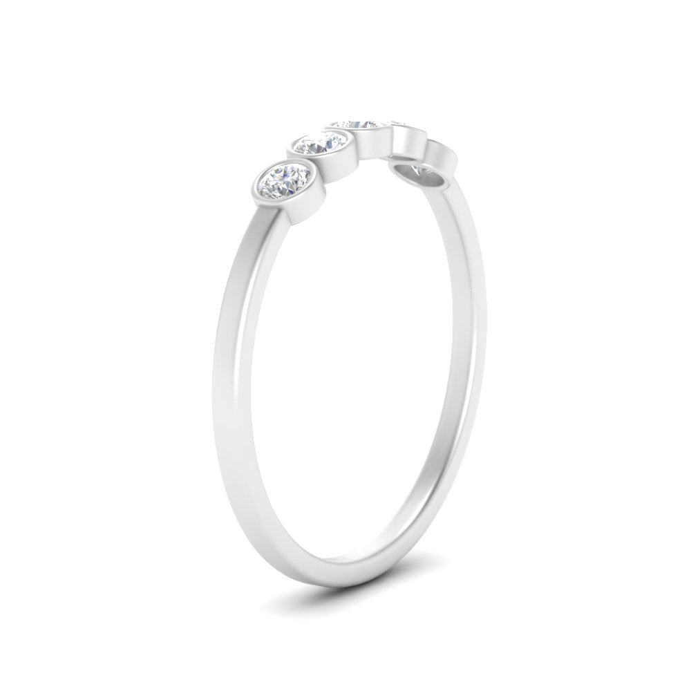bezel-set-5-round-diamond-wedding-ring-0.25-ct.-in-FD10558B-0.05CT-NL-WG