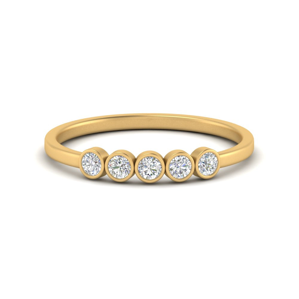 bezel-set-5-round-diamond-wedding-ring-0.25-ct.-in-FD10558B-0.05CT-NL-YG