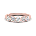 Load image into Gallery viewer, bezel-set-5-round-diamond-wedding-ring-1-ct.-in-FD10558B-0.20CT-NL-RG

