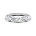Load image into Gallery viewer, bezel-set-5-round-diamond-wedding-ring-1-ct.-in-FD10558B-0.20CT-NL-WG

