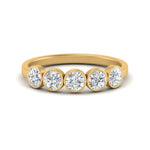 Load image into Gallery viewer, bezel-set-5-round-diamond-wedding-ring-1-ct.-in-FD10558B-0.20CT-NL-YG
