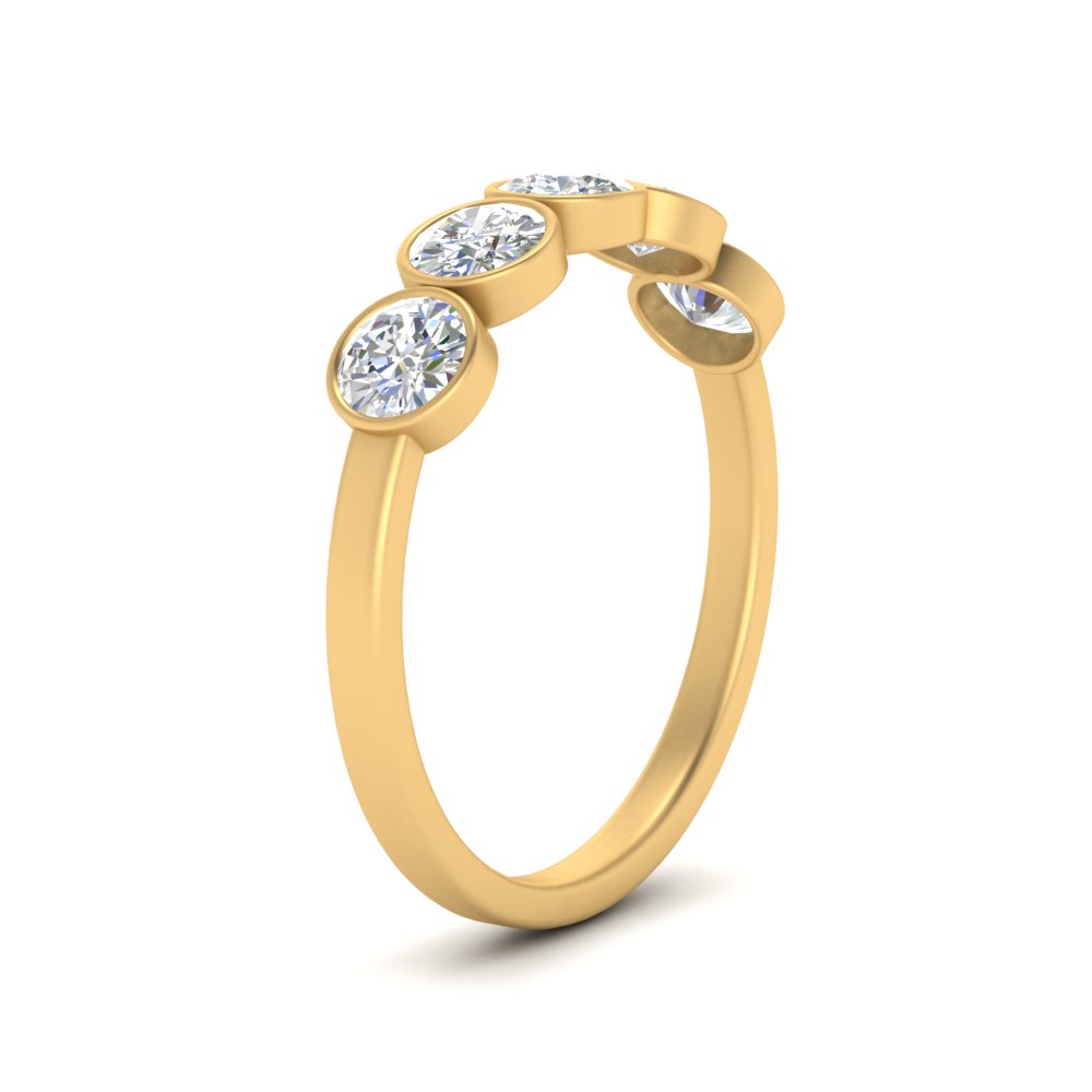 bezel-set-5-round-diamond-wedding-ring-1-ct.-in-FD10558B-0.20CT-NL-YG