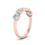 Load image into Gallery viewer, bezel-set-5-round-diamond-wedding-ring-1.50-carat-in-FD10558B-0.30CT-NL-RG
