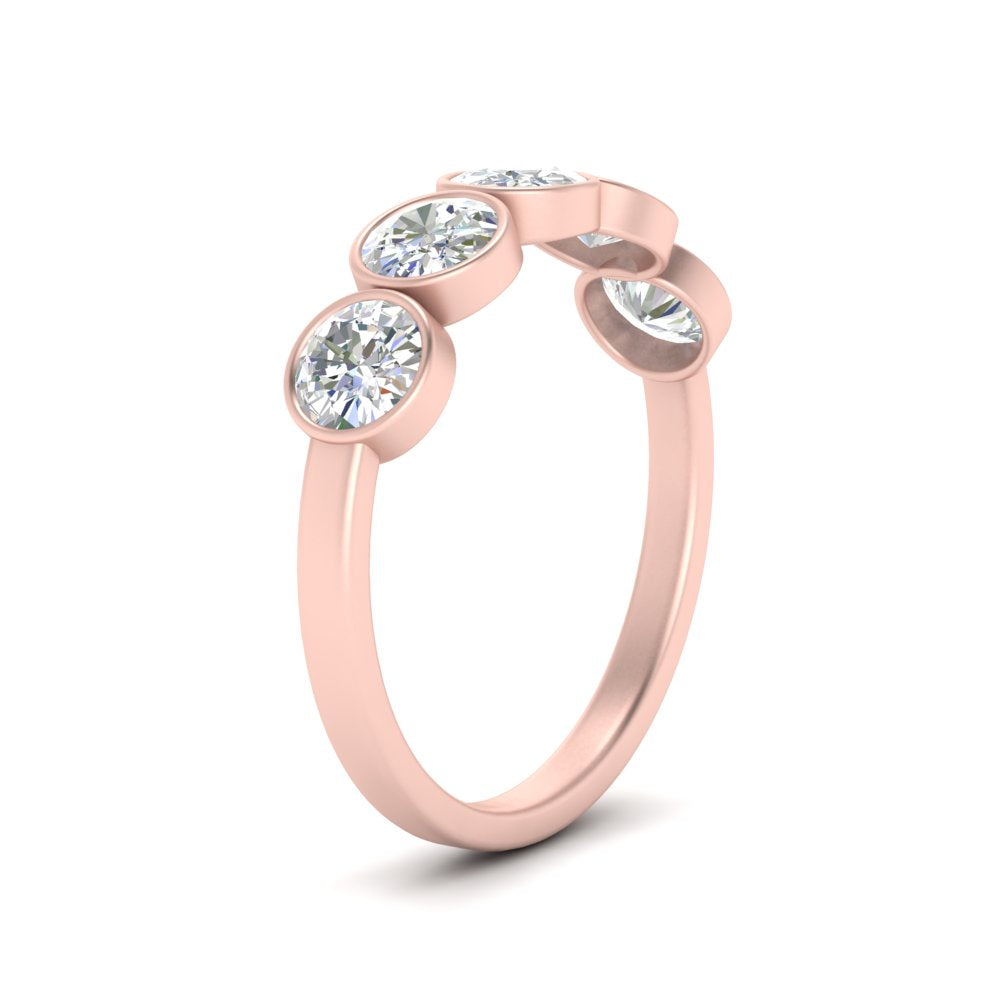 bezel-set-5-round-diamond-wedding-ring-1.50-carat-in-FD10558B-0.30CT-NL-RG