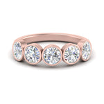 Load image into Gallery viewer, bezel-set-5-round-diamond-wedding-ring-2-ct.-in-FD10558B-0.50CT-NL-RG
