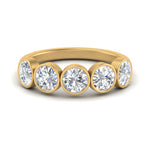 Load image into Gallery viewer, bezel-set-5-round-diamond-wedding-ring-2-ct.-in-FD10558B-0.50CT-NL-YG
