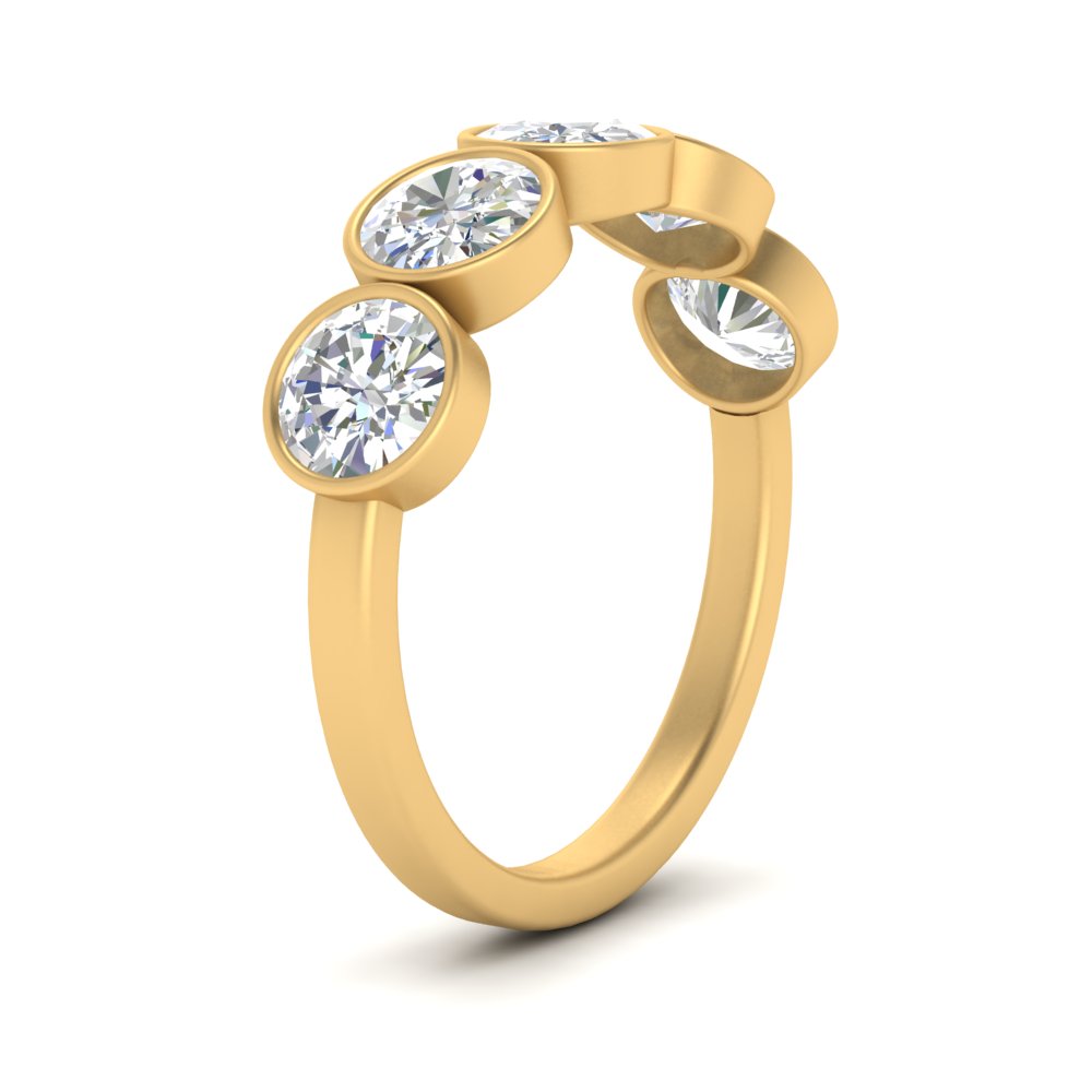 bezel-set-5-round-diamond-wedding-ring-2-ct.-in-FD10558B-0.50CT-NL-YG