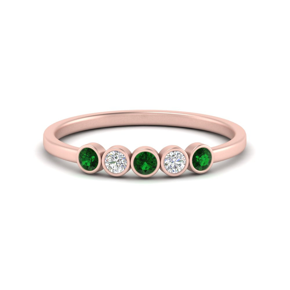 bezel-set-5-round-emerald-wedding-ring-0.25-ct.-in-FD10558B-0.05CTGEMGR-NL-RG
