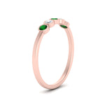 Load image into Gallery viewer, bezel-set-5-round-emerald-wedding-ring-0.25-ct.-in-FD10558B-0.05CTGEMGR-NL-RG
