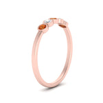 Load image into Gallery viewer, bezel-set-5-round-orange-sapphire-wedding-ring-0.25-ct.-in-FD10558B-0.05CTGSAOR-NL-RG
