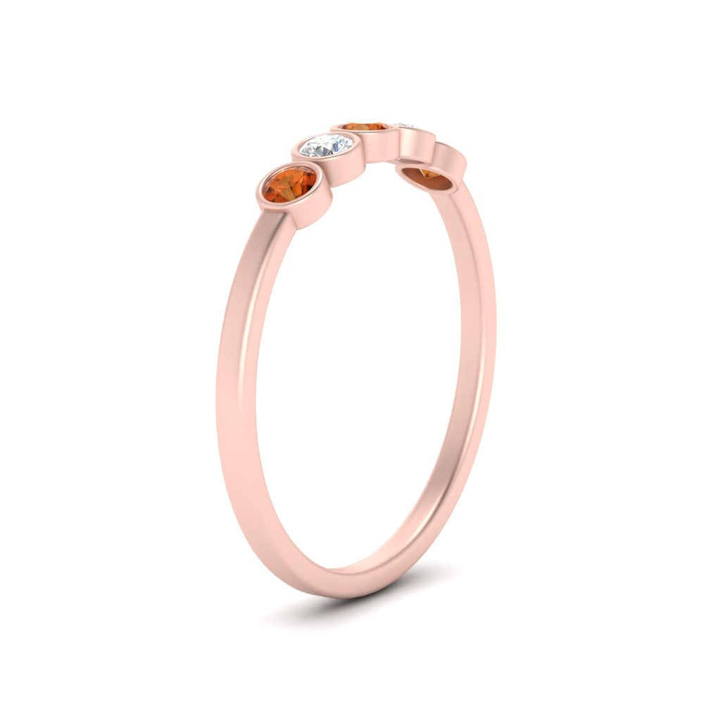 bezel-set-5-round-orange-sapphire-wedding-ring-0.25-ct.-in-FD10558B-0.05CTGSAOR-NL-RG