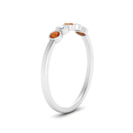Load image into Gallery viewer, bezel-set-5-round-orange-sapphire-wedding-ring-0.25-ct.-in-FD10558B-0.05CTGSAOR-NL-WG
