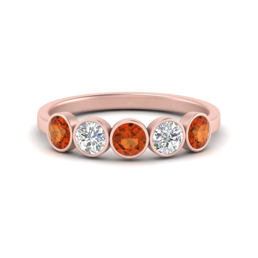 bezel-set-5-round-orange-sapphire-wedding-ring-1-ct.-in-FD10558B-0.20CTGSAOR-NL-RG