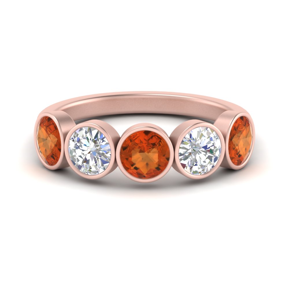 bezel-set-5-round-orange-sapphire-wedding-ring-2-ct.-in-FD10558B-0.50CTGSAOR-NL-RG