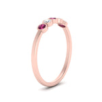 Load image into Gallery viewer, bezel-set-5-round-pink-sapphire-wedding-ring-0.25-ct.-in-FD10558B-0.05CTGSADRPI-NL-RG

