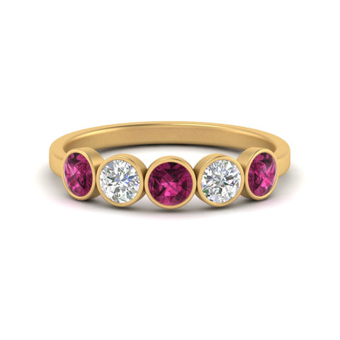 bezel-set-5-round-pink-sapphire-wedding-ring-1-ct.-in-yellow-gold-FD10558B-0.20CTGSADRPI-NL-YG.jpg?v=1757070488