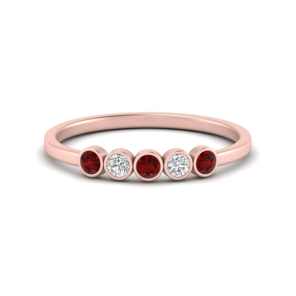 bezel-set-5-round-ruby-wedding-ring-0.25-ct.-in-FD10558B-0.05CTGRUDR-NL-RG