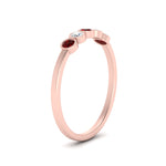 Load image into Gallery viewer, bezel-set-5-round-ruby-wedding-ring-0.25-ct.-in-FD10558B-0.05CTGRUDR-NL-RG

