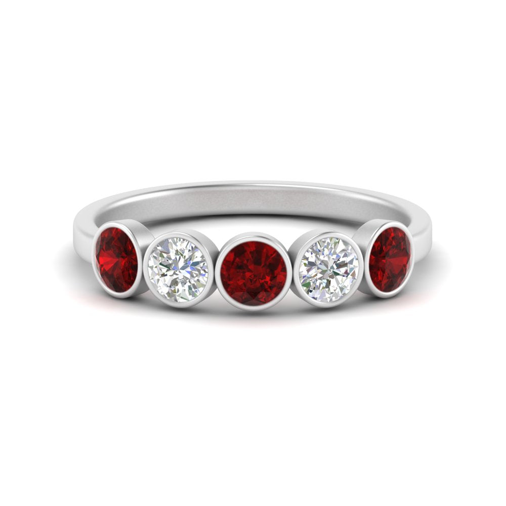 bezel-set-5-round-ruby-wedding-ring-1-ct.-in-FD10558B-0.20CTGRUDR-NL-WG