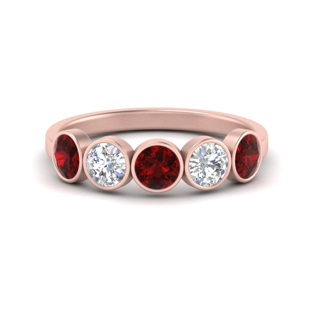 bezel-set-5-round-ruby-wedding-ring-1.50-carat-in-FD10558B-0.30CTGRUDR-NL-RG