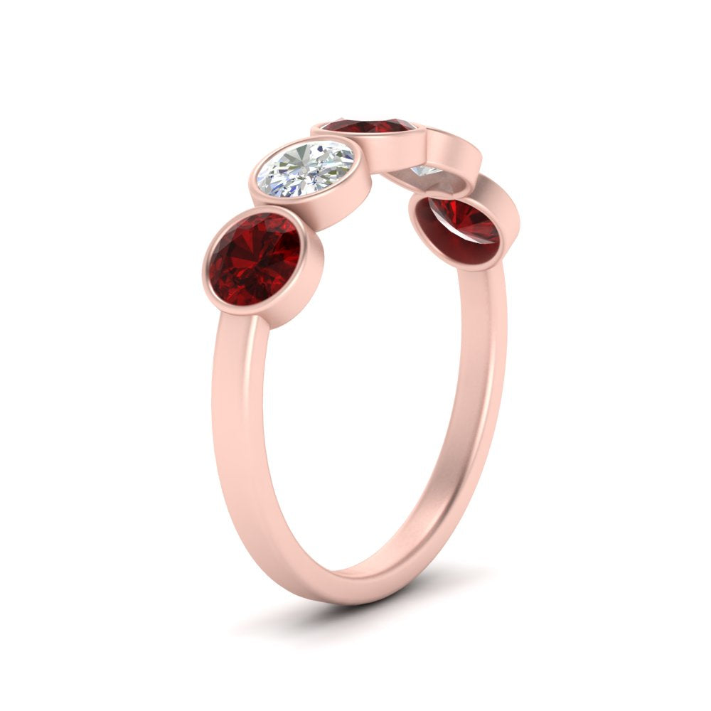 bezel-set-5-round-ruby-wedding-ring-1.50-carat-in-FD10558B-0.30CTGRUDR-NL-RG