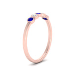 Load image into Gallery viewer, bezel-set-5-round-sapphire-wedding-ring-0.25-ct.-in-FD10558B-0.05CTGSABL-NL-RG
