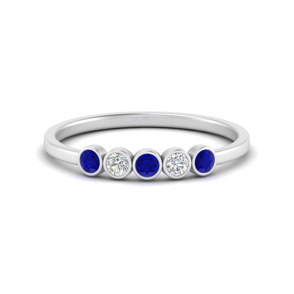 bezel-set-5-round-sapphire-wedding-ring-0.25-ct.-in-FD10558B-0.05CTGSABL-NL-WG