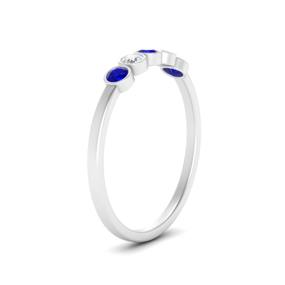 bezel-set-5-round-sapphire-wedding-ring-0.25-ct.-in-FD10558B-0.05CTGSABL-NL-WG