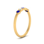 Load image into Gallery viewer, bezel-set-5-round-sapphire-wedding-ring-0.25-ct.-in-FD10558B-0.05CTGSABL-NL-YG
