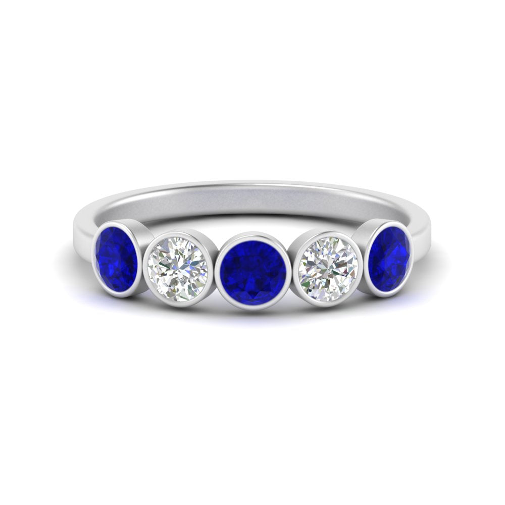 bezel-set-5-round-sapphire-wedding-ring-1-ct.-in-FD10558B-0.20CTGSABL-NL-WG