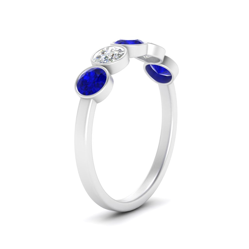 bezel-set-5-round-sapphire-wedding-ring-1-ct.-in-FD10558B-0.20CTGSABL-NL-WG