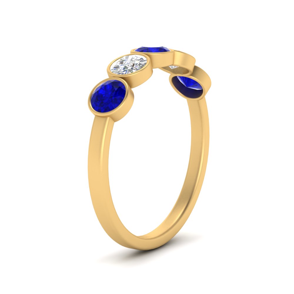 bezel-set-5-round-sapphire-wedding-ring-1-ct.-in-FD10558B-0.20CTGSABL-NL-YG