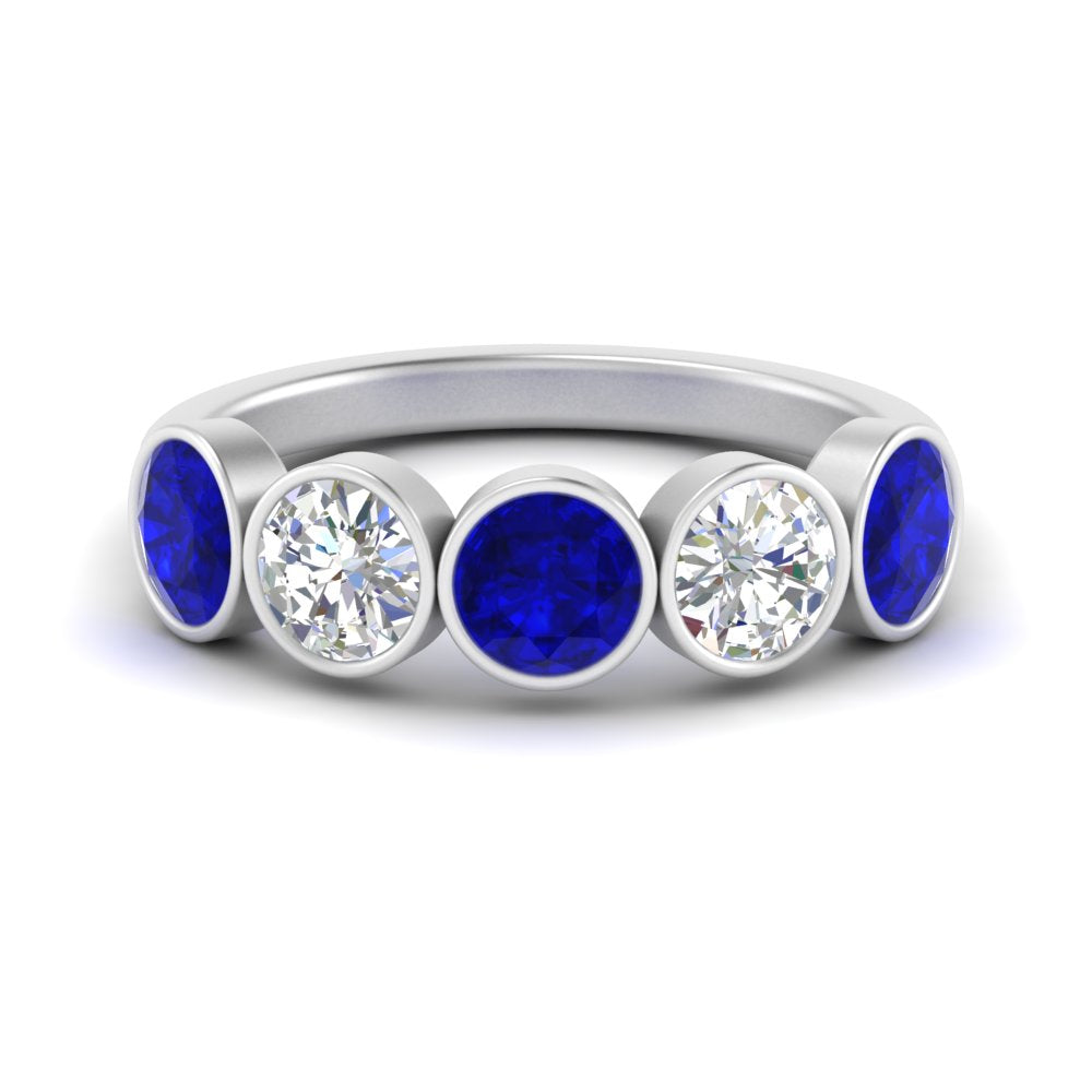 bezel-set-5-round-sapphire-wedding-ring-2-ct.-in-FD10558B-0.50CTGSABL-NL-WG